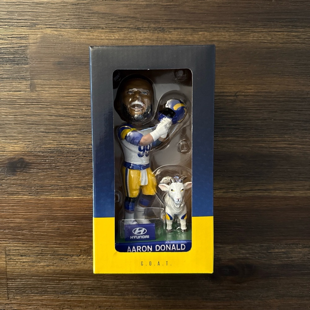 Los Angeles Rams NFL Football Aaron Donald #99 The GOAT Bobblehead 11/23/25